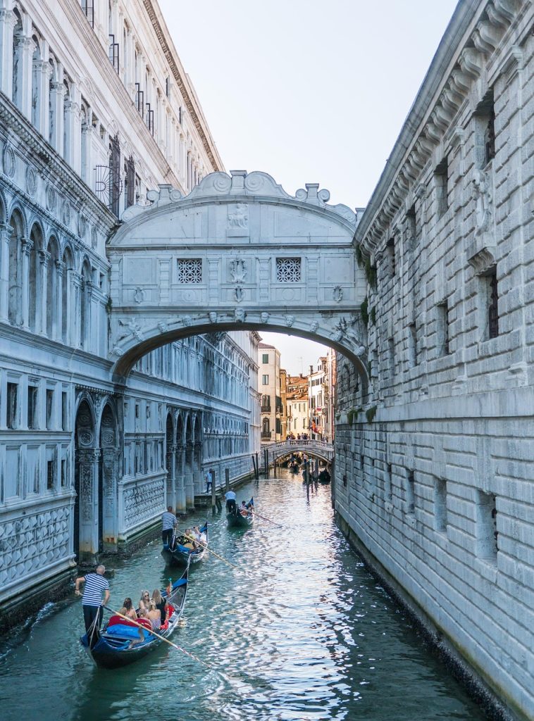 bridge in venice above the canal