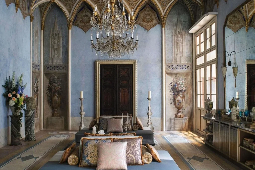 Elegant historic interior at Orient Express Venezia in Venice