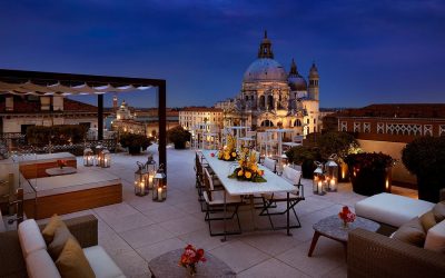 Rooftop terrace overlooking Venice at The Gritti Palace