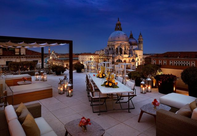 Rooftop terrace overlooking Venice at The Gritti Palace